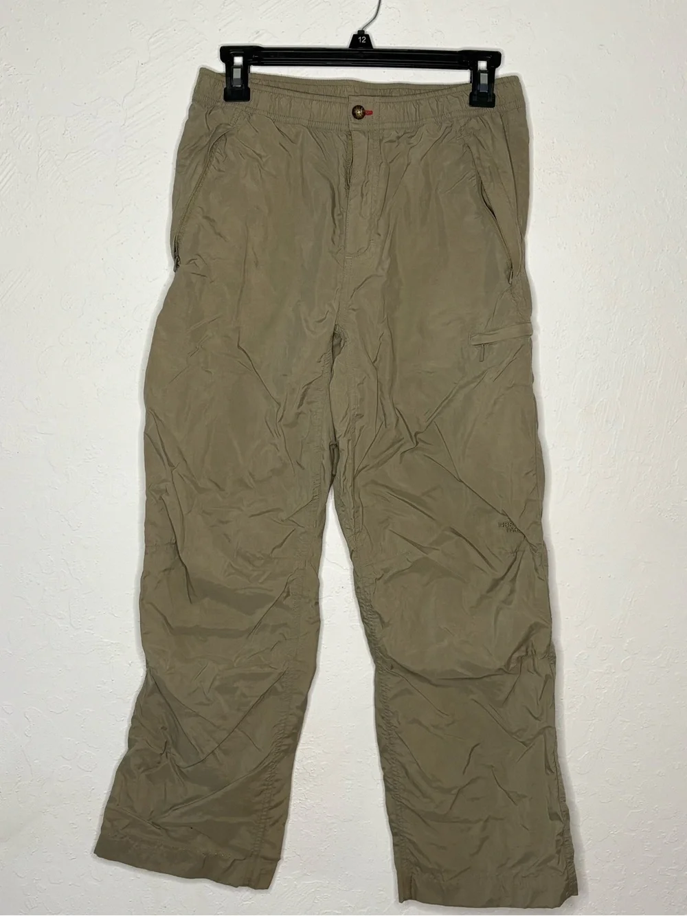 The North Face Mens Wide Leg Cargo Trousers Small W28 L28 Tan Nylon Hike Outdoor